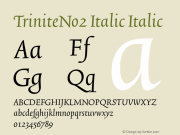 TriniteNo2Italic 001.000图片样张