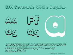 EFN Serenade White Regular 1.000 Font Sample