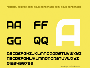 Federal Service Semi-Bold Condensed Version 2.0; 2019图片样张