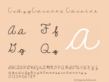 CrazyCursive Cursive Version 001.000图片样张