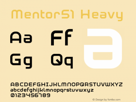 Mentor51-Heavy 1.000 Font Sample