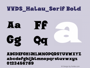 VVDS_Halau_Serif Bold Version 1.000图片样张