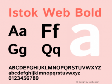 Istok Web Bold Version 1.0.2g Font Sample