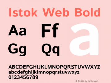 Istok Web Bold Version 1.0.2g图片样张