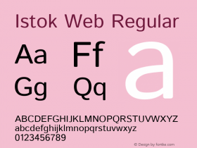 Istok Web Regular Version 1.0.2g图片样张