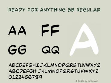 ReadyforAnythingBB-Regular Version 1.000 Font Sample