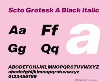 SctoGroteskA-BlackItalic Version 1.0 | wf-rip by RD图片样张