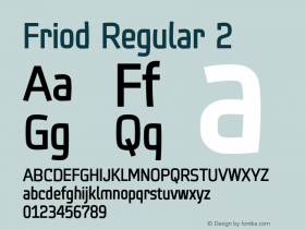 Friod-Regular2 Version 1.000;com.myfonts.lamatas.frio.cond-medium.wfkit2.3EyM Font Sample