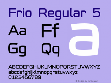 Frio-Regular5 Version 1.000;com.myfonts.lamatas.frio.medium.wfkit2.3Ez1图片样张