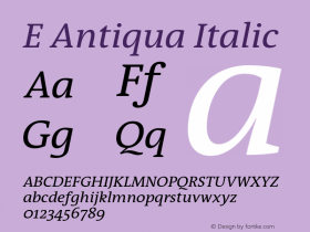 EAntiqua-Italic 001.012图片样张