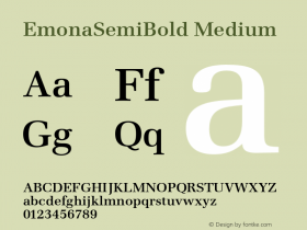 EmonaSemiBold 005.000 Font Sample