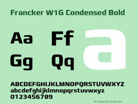 FranckerW1G-CondensedBold Version 1.10 Font Sample