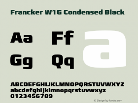 FranckerW1G-CondensedBlack Version 1.10 Font Sample