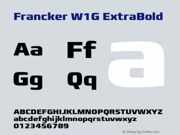 FranckerW1G-ExtraBold Version 1.0图片样张