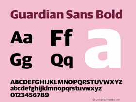 GuardianSans-Bold Version 1.200; 2016 Font Sample