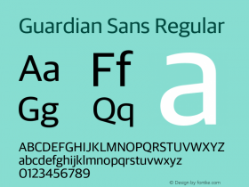 GuardianSans-Regular Version 1.200; 2016 Font Sample