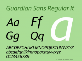 GuardianSans-RegularIt Version 1.200; 2016 Font Sample