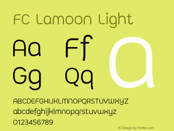 FC Lamoon Light Version 1.00 2018 by Fontcraft : Jutipong Poosumas图片样张