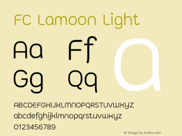 FC Lamoon Light Version 1.00 2018 by Fontcraft : Jutipong Poosumas图片样张
