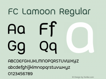 FC Lamoon Regular Version 1.00 2018 by Fontcraft : Jutipong Poosumas图片样张