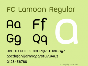 FC Lamoon Regular Version 1.00 2018 by Fontcraft : Jutipong Poosumas Font Sample