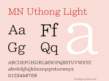 MNUthong-Light Version 3.201图片样张