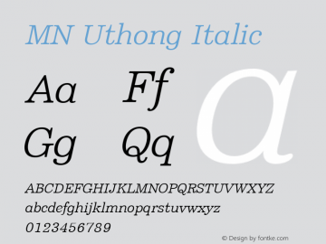 MNUthong-Italic Version 3.201图片样张