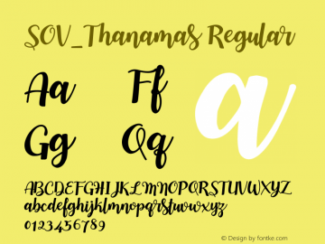 SOV_Thanamas Version 1.00 Font Sample