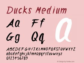 Ducks Medium Version 001.000 Font Sample