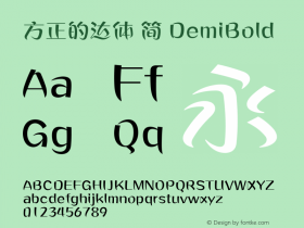 方正的达体 简 DemiBold 图片样张