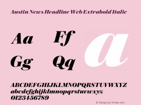 Austin News Head Web Extbd Italic Version 1.1 2015图片样张