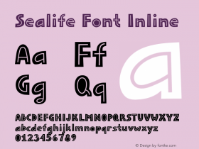 Sealife Font Inline Version Version 1.002;Fontself Maker 3.1.0图片样张