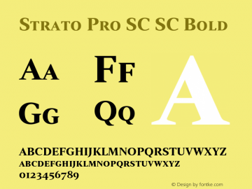 StratoProSC-SCBold Version 1.000 Font Sample