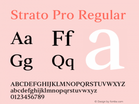 StratoPro Version 1.000 Font Sample