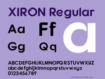 XIRON Undefined Font Sample