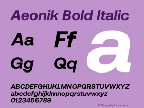 Aeonik Bold Italic Version 1.000图片样张