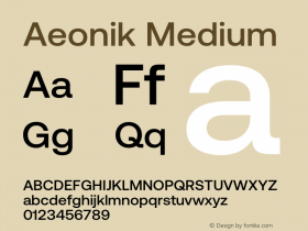 Aeonik Medium Version 1.000图片样张
