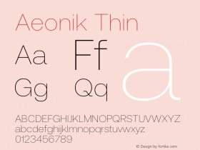 Aeonik Thin Version 1.000图片样张