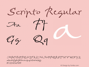 Scripto-Regular Version 1.001 | wf-rip DC20161010 Font Sample