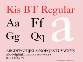 KisBT-Regular Version 1.10 Font Sample