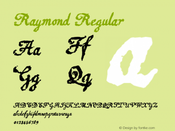Raymond-Regular OTF 1.001;PS 001.001;Core 1.0.29图片样张