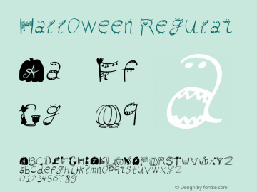 Halloween Regular Version 001.000 Font Sample