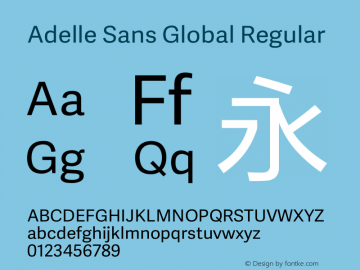 Adelle Sans Global Version 1.100 Font Sample