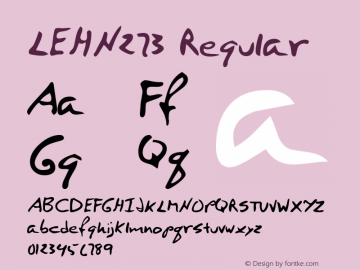 LEHN273 Regular Copyright (c)1996 Expert Software, Inc. Font Sample