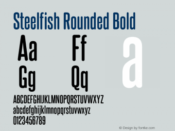 SteelfishRounded-Bold Version 1.000 Font Sample