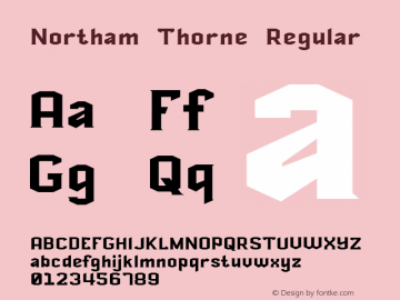 NorthamThorne  Font Sample