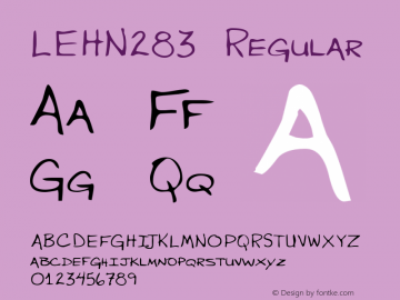 LEHN283 Regular Copyright (c)1996 Expert Software, Inc. Font Sample