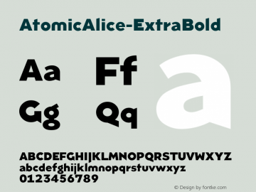 Atomicalice Extrabold Font Atomic Alice Extra Bold Font Atomic