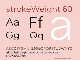 strokeWeight-060 Version 1.007 Font Sample