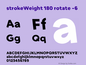 strokeWeight-180rotateL06 Version 1.007 Font Sample